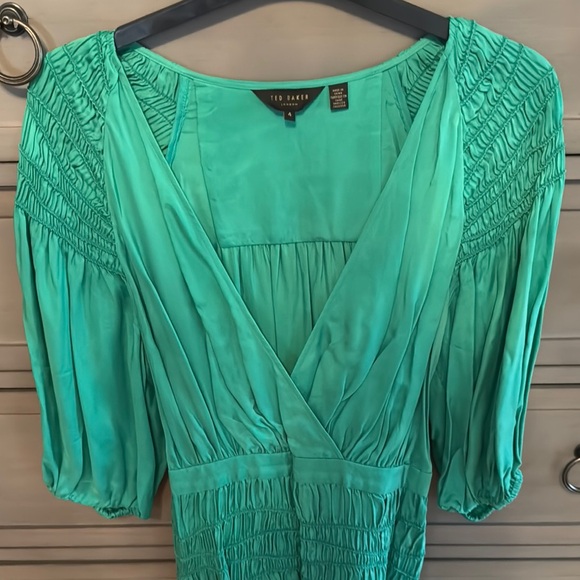 Ted Baker Greeb Pleated Mini Dress - Picture 3 of 5